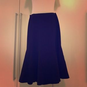 Thick black flare skirt. Australian designer